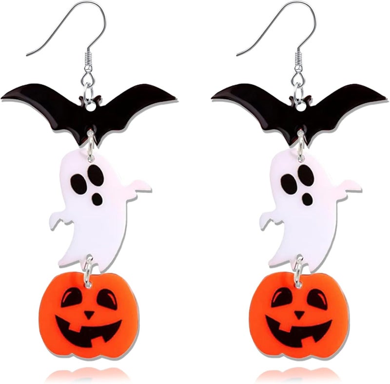 DAYANEY Christmas Earrings for Women Spooky Ghost Earrings Studs Cute Ghostface Merch Matching Nightmare Movie Before Chrsitmas Sweater Boogcy Stuff as Christmas Stocking Stuffers Xmas Jewelry - Image 1